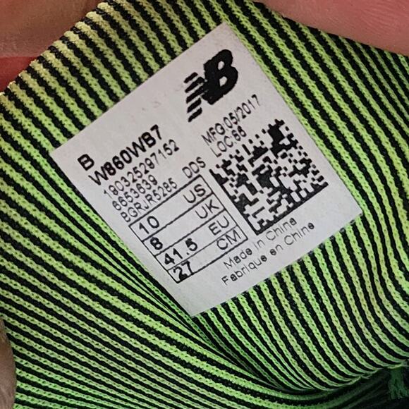 Womens New Balance 860 Sz 10 009435 Green Blue Running Athletic Sneakers Shoes - Picture 7 of 9